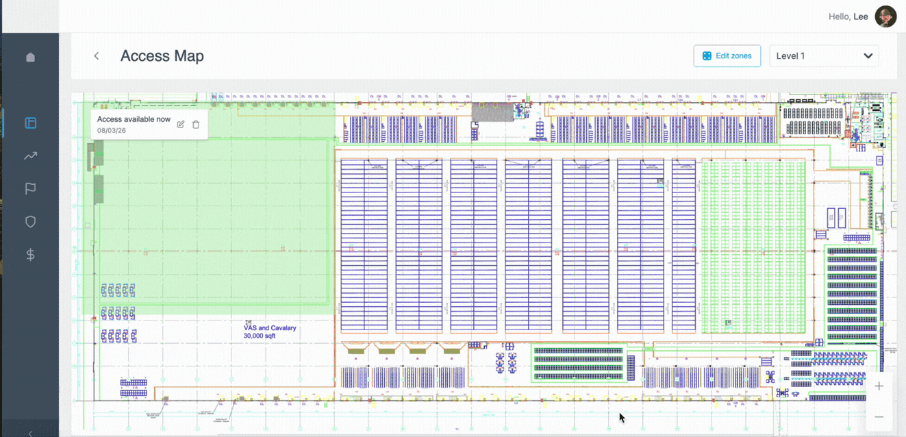 Quality check access – mobile view