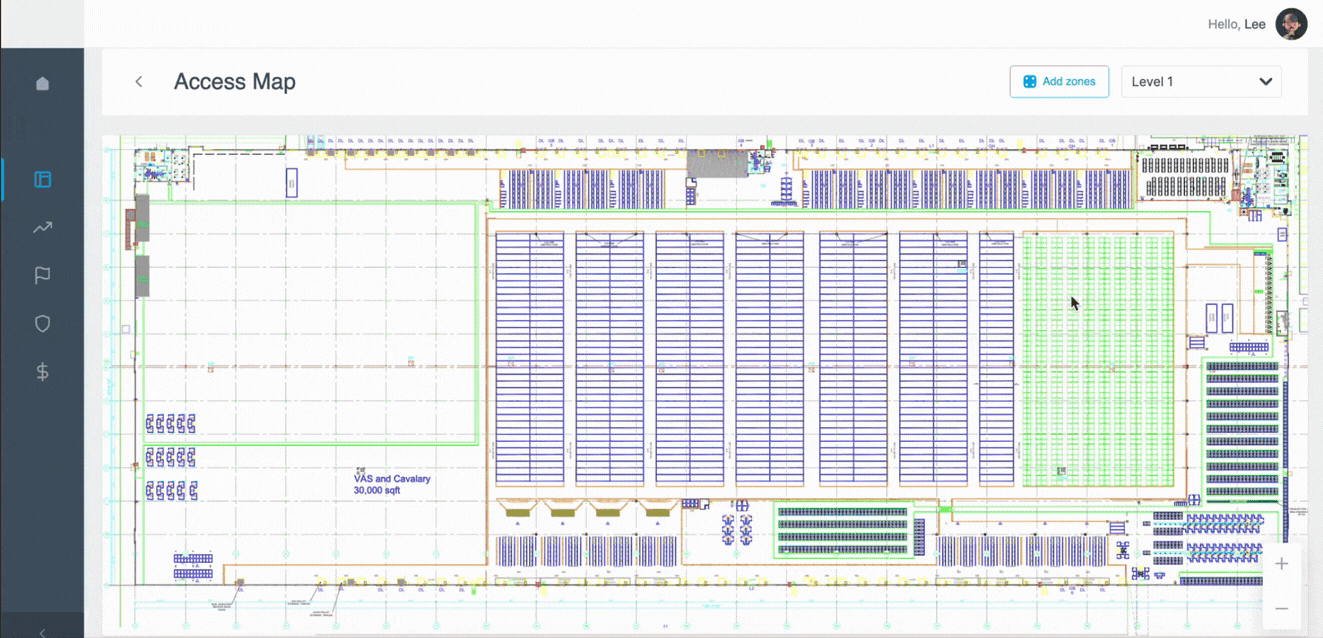 Quality check access – zone mapping